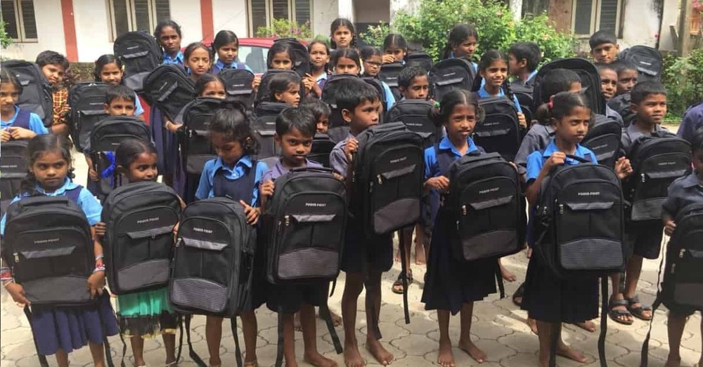 Distribution of bags to students